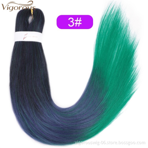 Vigorous Pre-stretched 3 Tone Ombre Easy Braiding Hair EXtensions Synthetic Hair Twist Hair for African Wholesale Price